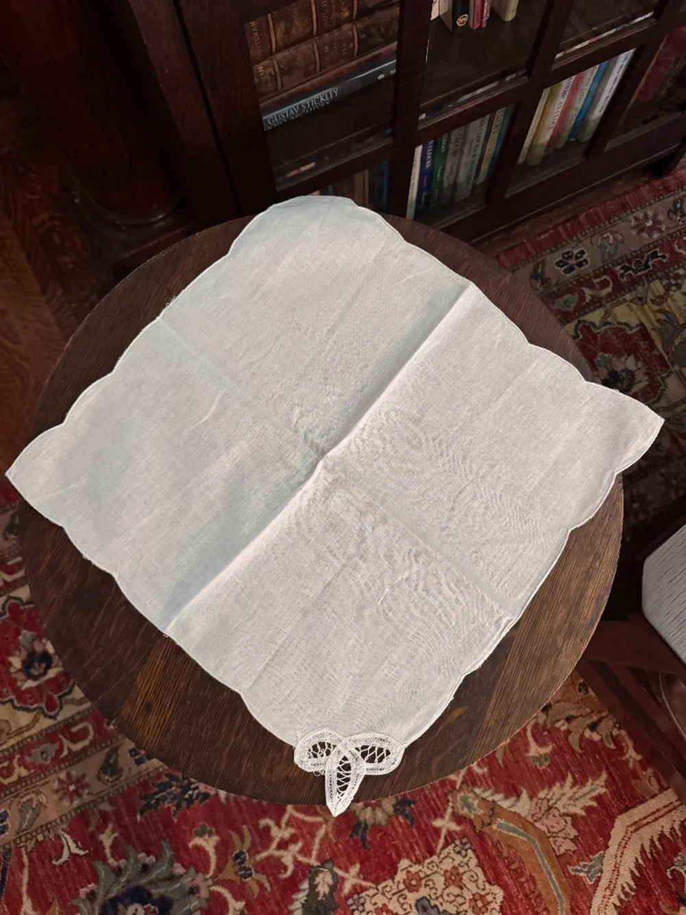 BRAND NEW SET OF 6 CLOTH WHITE NAPKINS VICTORIAN COTTAGECORE EMBROIDERED